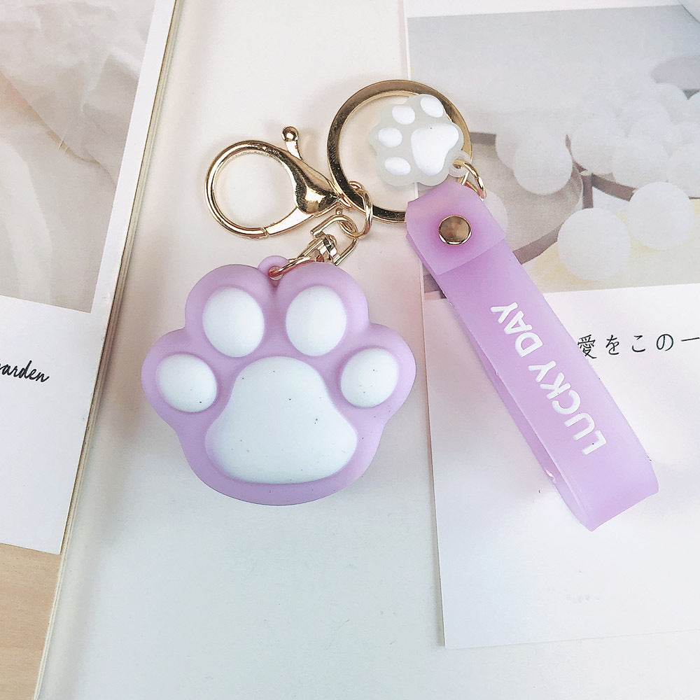 Paw Print Keychains