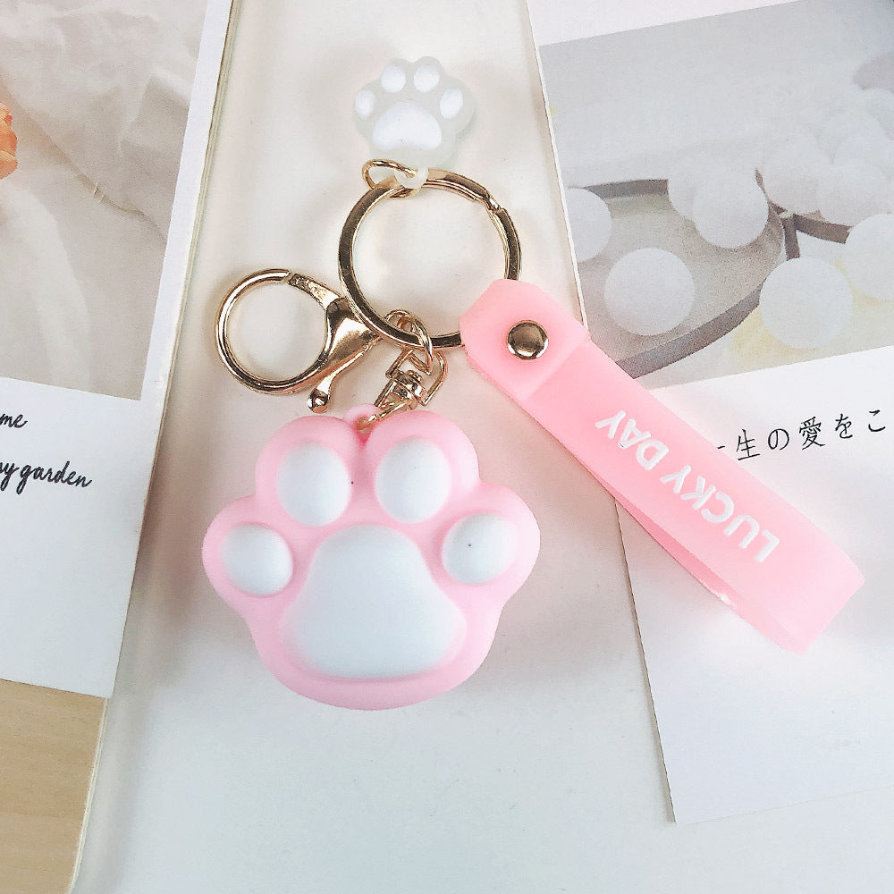 Paw Print Keychains