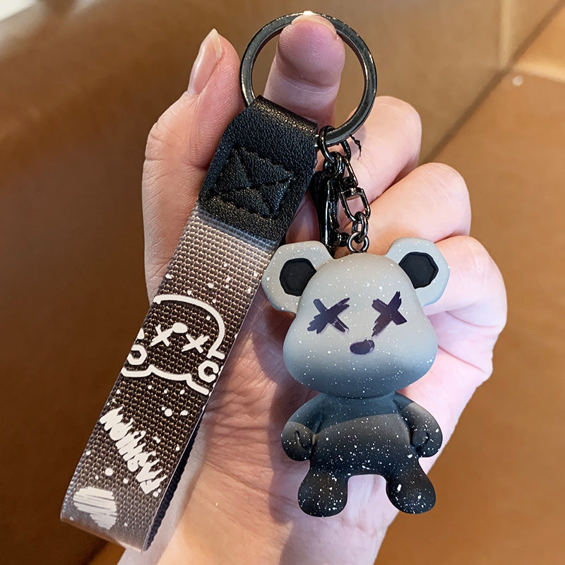 Colorful Galaxy Bear Keychains