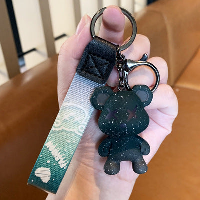 Colorful Galaxy Bear Keychains