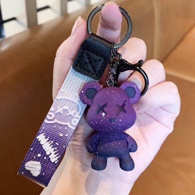 Colorful Galaxy Bear Keychains