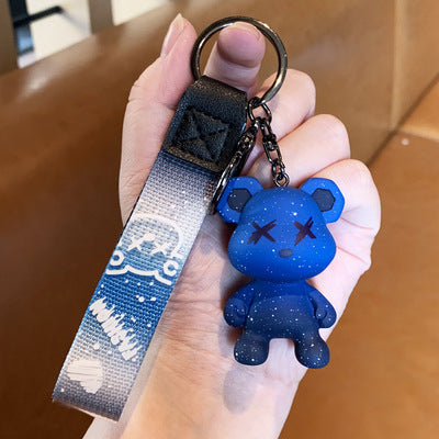 Colorful Galaxy Bear Keychains