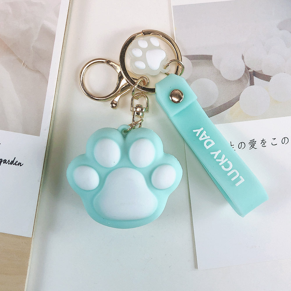 Paw Print Keychains